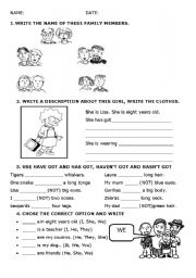 English Worksheet: Test 3rd grade