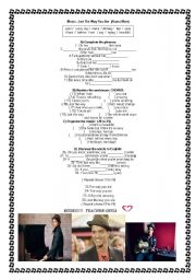 English Worksheet: Music: Just the way you are ( Bruno Mars)