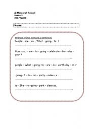 English worksheet: grade 5