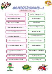 English Worksheet: CONDITIONALS: 1st type