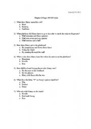 English Worksheet: Harry Potter Quiz