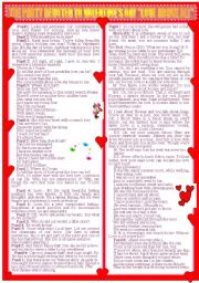 English Worksheet: The party devoted to Valentines Day Part I