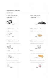 English Worksheet: would