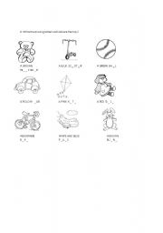 English Worksheet: Toys