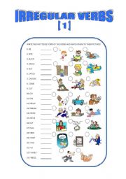 English Worksheet: Irregular verbs