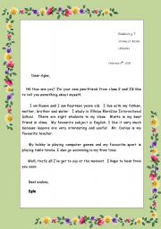 English Worksheet: INFORMAL LETTER (Rules & Example) Primary School Level