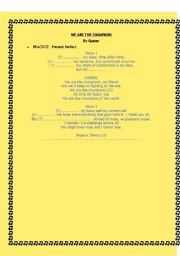 English Worksheet: Present Perfect gap filling lyrics