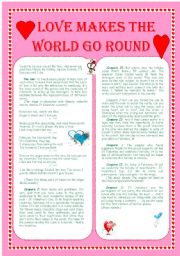 English Worksheet: A party Love makes the world go round