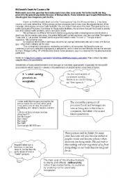 English Worksheet: Shock tactics in Advertising / Obesity