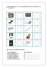 English Worksheet: Assessment activities