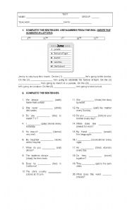 English Worksheet: Simple present Worksheet