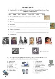 English Worksheet: INVENTIONS- WHO WAS IT DONE BY?