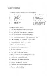 English worksheet: Review, passive voice and other topics