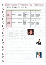 English Worksheet: SIMPLE PRESENT TENSE