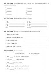 English Worksheet: Professions and Grammar