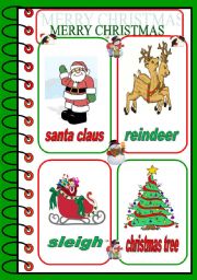 English Worksheet: christmas cards 1/3