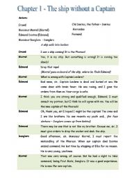 English Worksheet: The count of Monte Cristo - chapter 1 - play 