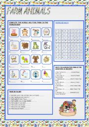 English Worksheet: FARM ANIMALS