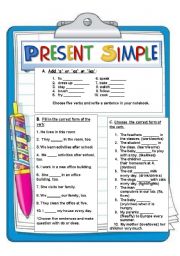 English Worksheet: More Present Simple Practice