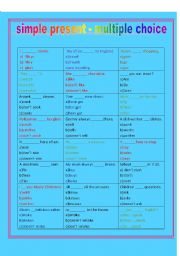 simple present - multiple choice