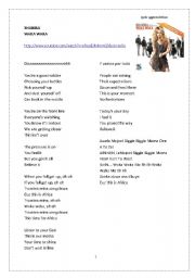 English Worksheet: Lyric Appreciation (Wakawaka - Shakira)