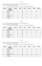 English Worksheet: family (questionaire, speaking)