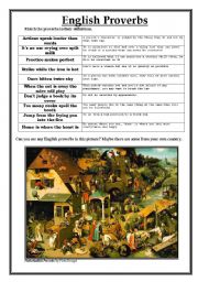 English Worksheet: English proverbs