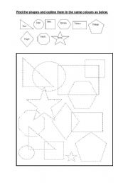 English Worksheet: Figure-ground Shape Worksheet