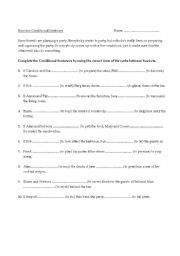 English Worksheet: Conditional Sentences Exercise