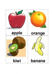 fruit flash cards