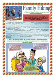 English Worksheet: Family Hiking