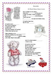 English Worksheet: It must have been love by Roxette