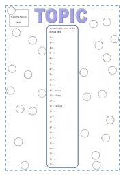 English worksheet: Vocabulary Match - template