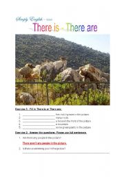 English worksheet: There is - There are