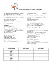 English worksheet: When you are young