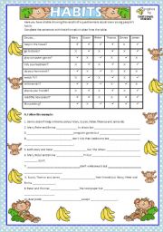 English Worksheet: HABITS