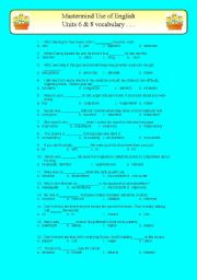 English worksheet: vocabulalry 