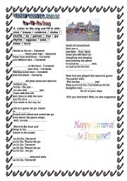 English Worksheet: La-Di-Da  Disney Carnival Song