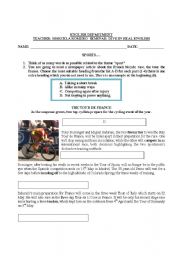 English worksheet: sport activity