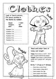 English Worksheet: Clothes