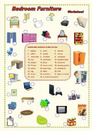 English Worksheet: Bedroom furniture