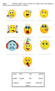 English Worksheet: Feelings and Other things!!!!