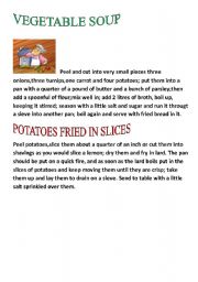 English Worksheet: recipes worksheet