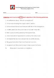 English Worksheet: Adjectives