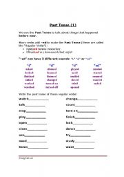 English worksheet: Past Tense Simple