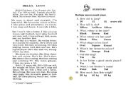 English Worksheet: Lucy