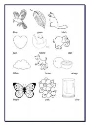 English Worksheet: colours