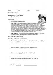 English Worksheet: Lamb To The Slaughter