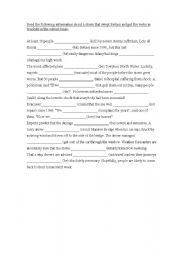 English worksheet: tenses