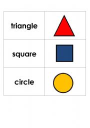 English Worksheet: Shapes Flashcards (2D and 3D)